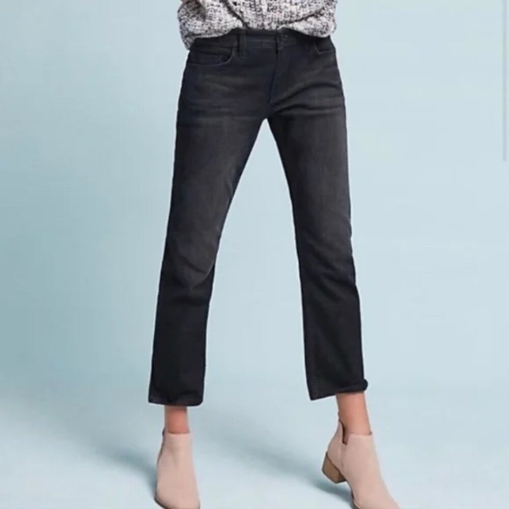 Anthropologie Pilcro and the Letterpress Black Slim Straight Jeans 30